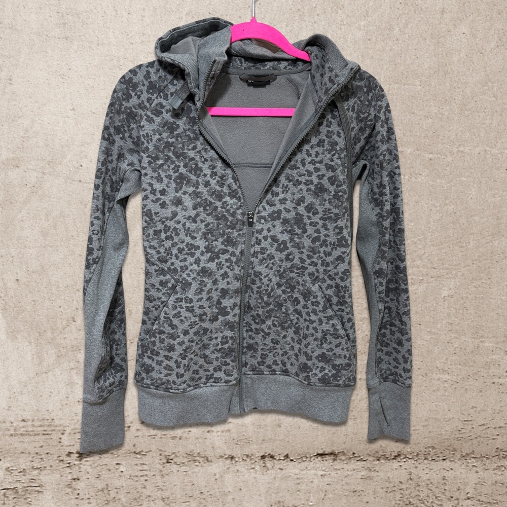 Athleta Charcoal Animal Print Hoodie